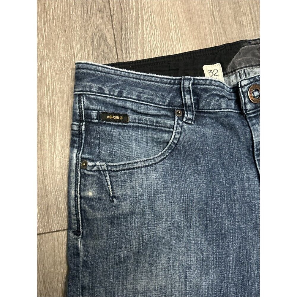VTG Volcom Jeans Men 32X32* Blue Denim Enowen Classic Straight Leg Retro Skate - Picture 3 of 12
